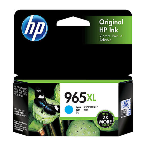 HP #965XL Cyan Ink Cartridge -1,600 pages