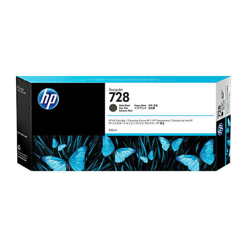 HP #728 Matte Black Ink - 300ml