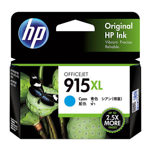 Genuine HP #915XL Cyan Ink 3YM19AA - 825 pages