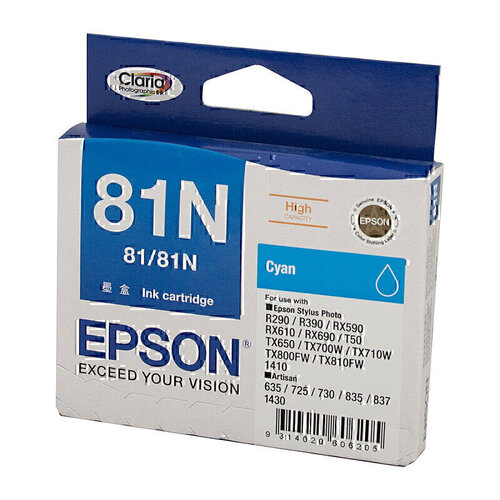 Epson 81N High Yield Cyan Ink - 805 pages