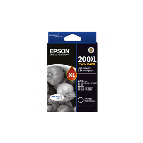 Epson 200XL Black High Yield Twin Pack - 500 pages (each) 