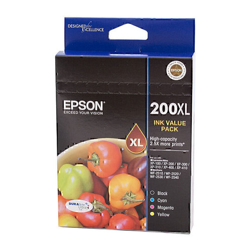 Epson 200XL Value Pack - Black, Cyan, Magenta & Yellow