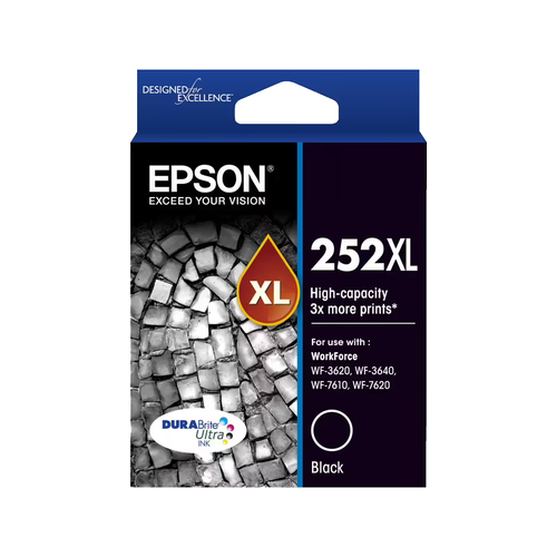Epson High Yield 252 Black Ink - 1,100 pages