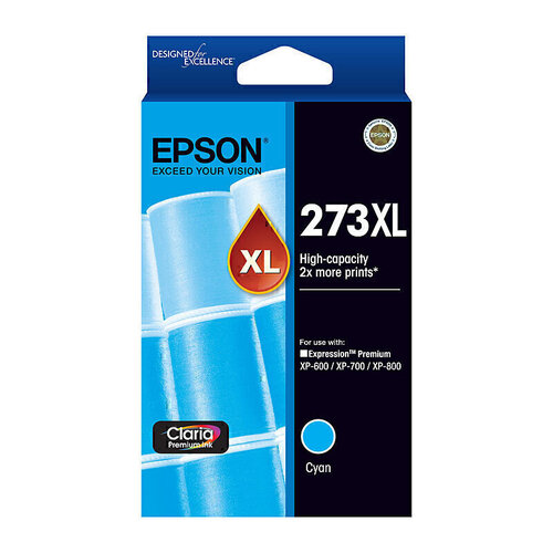 Epson 273XL High Yield Cyan Ink - 650 pages