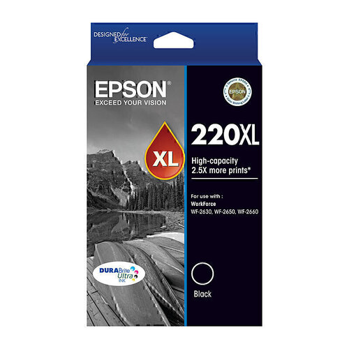 Epson 220XL High Yield Black Ink - 400 pages