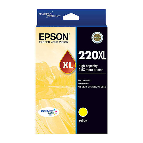 Epson 220XL High Yield Yellow Ink - 450 pages