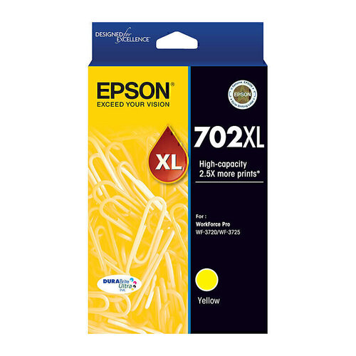 Epson 702XL Yellow Ink High Yield - 950 pages 