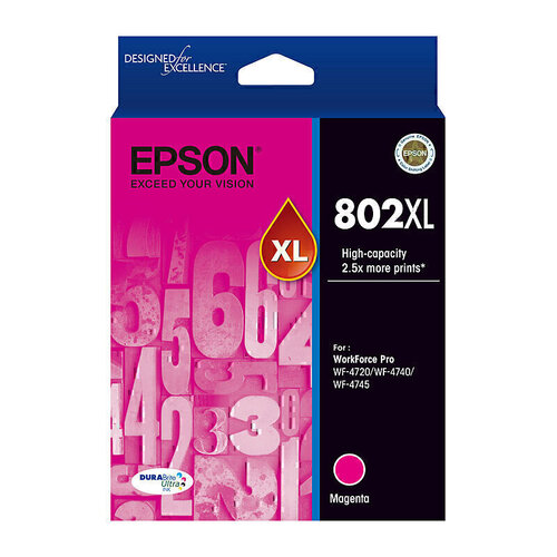 Epson 802XL High Yield Magenta Ink - 1,900 pages