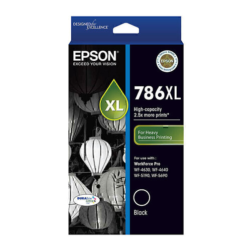 Epson 786XL High Yield Black Ink - 2,600 pages