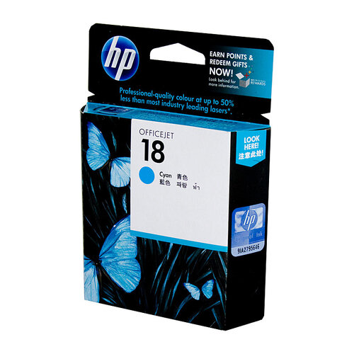 HP #18 Cyan Ink Cartridge - 900 pages