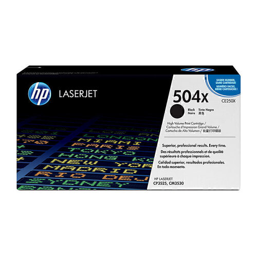 HP CE250X Black Toner High Yield - 10,500 pages