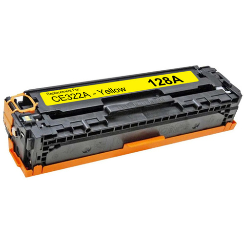Compatible HP CE322A Yellow Toner - 1,300 pages