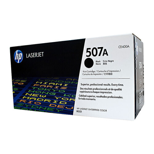 HP 507A CE400A BLACK LASERJET CARTRIDGE - 5,500 pages