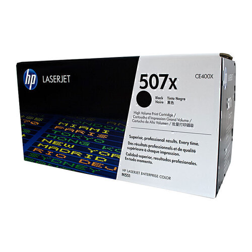 HP 507X  CE400X BLACK LASERJET CARTRIDGE - 11,000 pages