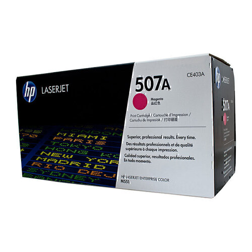 HP 507A CE403A MAGENTA LASERJET CARTRIDGE - 6,000 pages