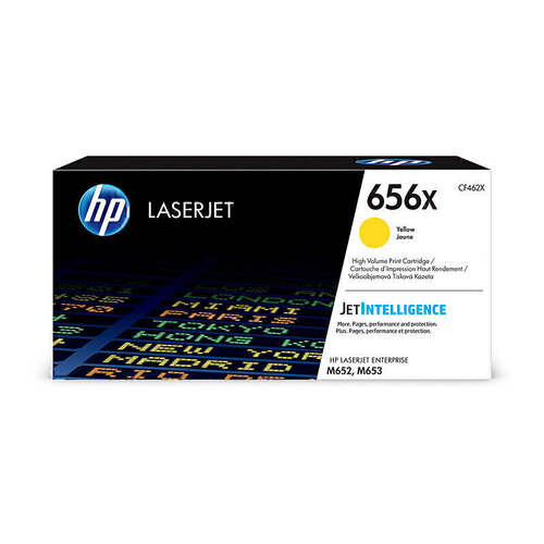 Genuine HP #656X CF462X Yellow Toner - 22,000 pages