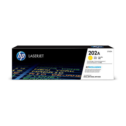 HP CF502A #202A Yellow Toner - 1,300 pages