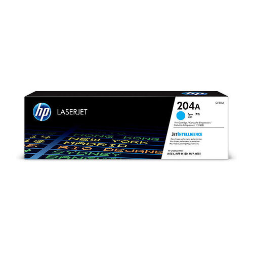 Genuine HP #204A CF511A Cyan Toner - 900 pages