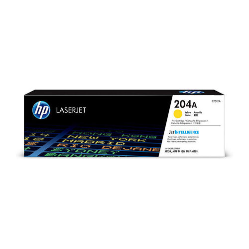 Genuine HP #204A CF512A Yellow Toner - 900 pages