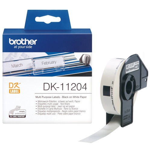 Brother White Label 17x54mm 400 labels per roll