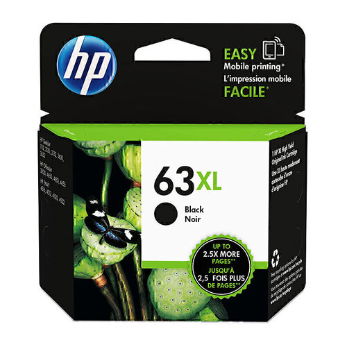 HP #63XL Black High Yield Ink - 480 pages