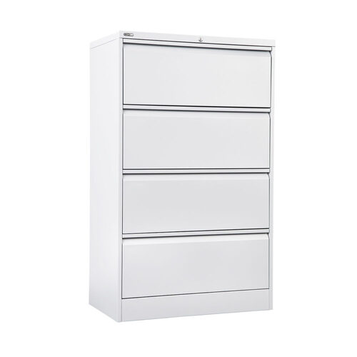 GO Lateral Filing Cabinets 4 Drawer - White