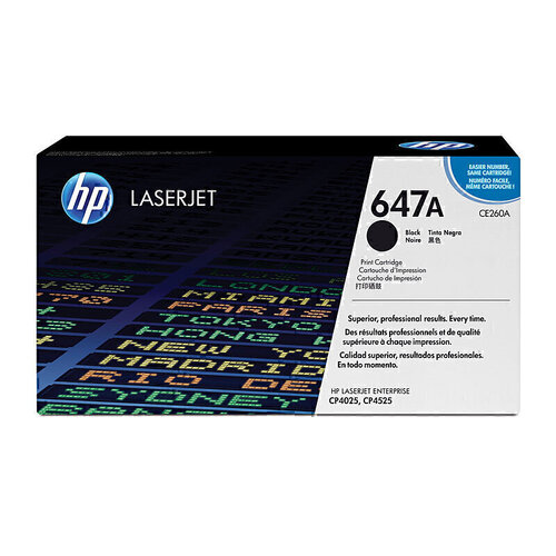 HP #647A Black Toner CE260A