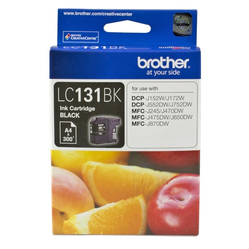 Brother LC131 Black Ink - 300 yield