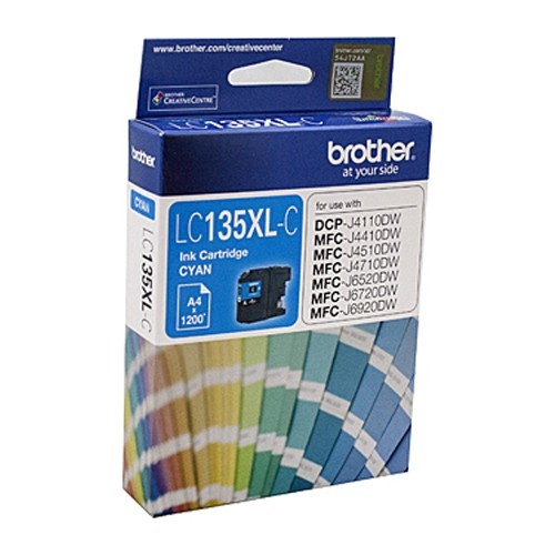 Brother LC135XL Cyan High Yield  Ink - 1,200 yield