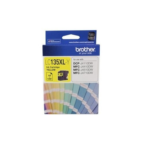Brother LC135XL Yellow High Yield  Ink - 1,200 yield