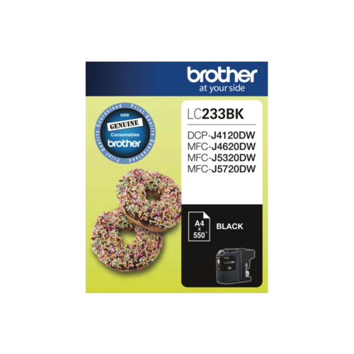 Brother LC233 Black Ink Cartridge - up to 550 pages