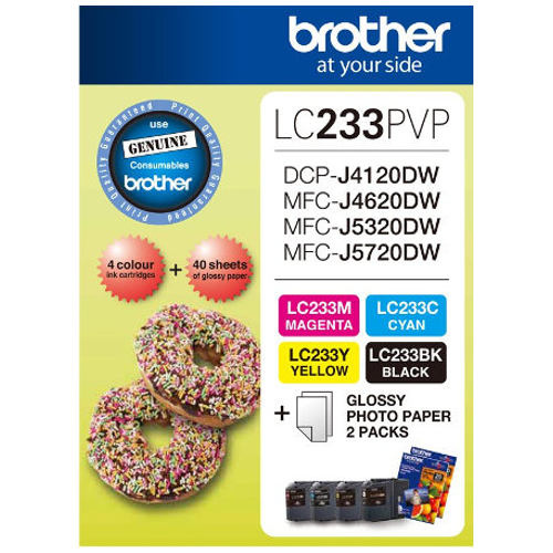 Brother LC233 Photo Value Pack - refer to singles