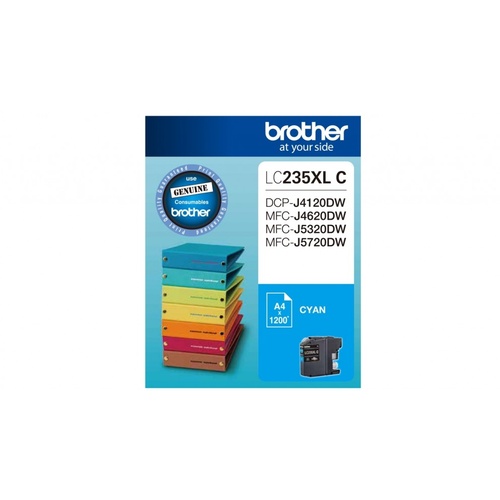 Brother LC235XL Cyan Ink Cartridge - 1,200 pages