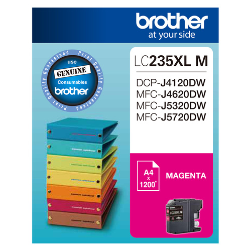 Brother LC235XL Magenta Ink Cartridge - 1,200 pages