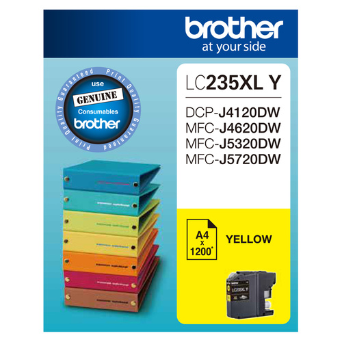 Brother LC235XL Yellow Ink Cartridge - 1,200 pages