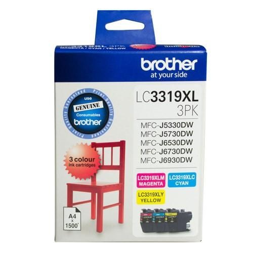 Brother LC3319XL Colour Value Pack - Cyan, Magenta & Yellow - 1,500 yield (each)