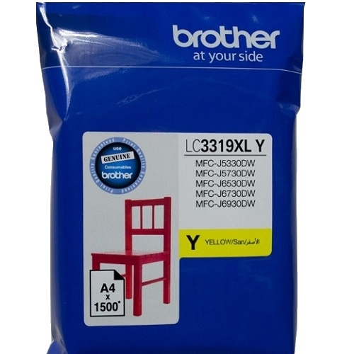 Brother LC3319XL Yellow Ink - 1,500 yield