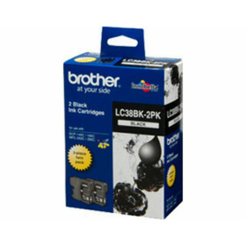 Brother LC38 Black Twin Pack - 300 yield (each)
