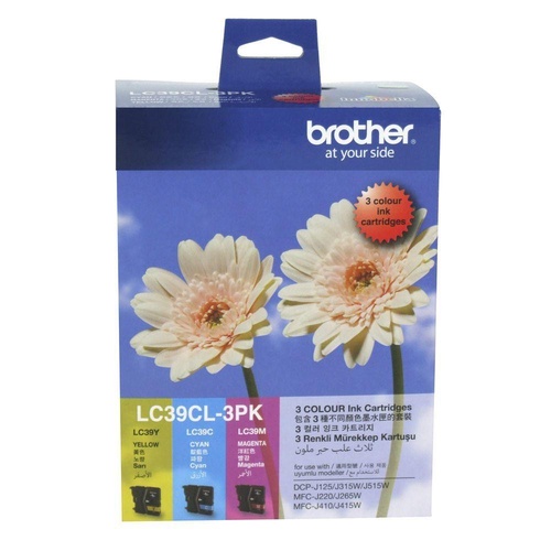 Brother LC39 Colour Ink Value Pack - Cyan, Magenta & Yellow (260 yield each)