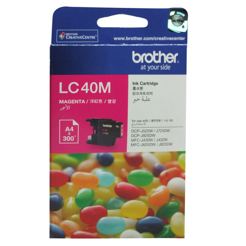 Brother LC40 Magenta Ink - 300 yield