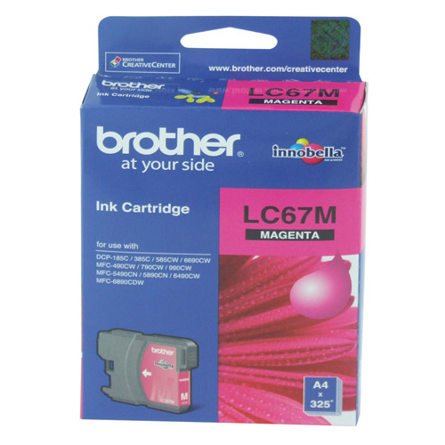 Brother LC67 Magenta Ink - 325 yield