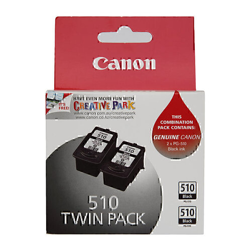 Canon PG510 Black Ink Twin Pack - 220 pages (each)