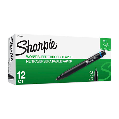 Sharpie Fineliner Pen Blue Bx12