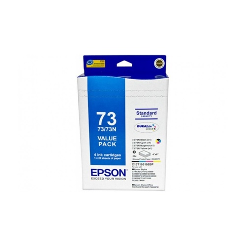 Epson 73N 4 Ink Value Pack - Black, Cyan, Magenta & Yellow