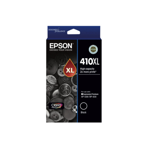 Epson 410XL High Yield Black Ink - 530 pages 