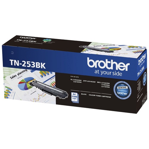 Brother TN253 Black Toner - 2,500 yield